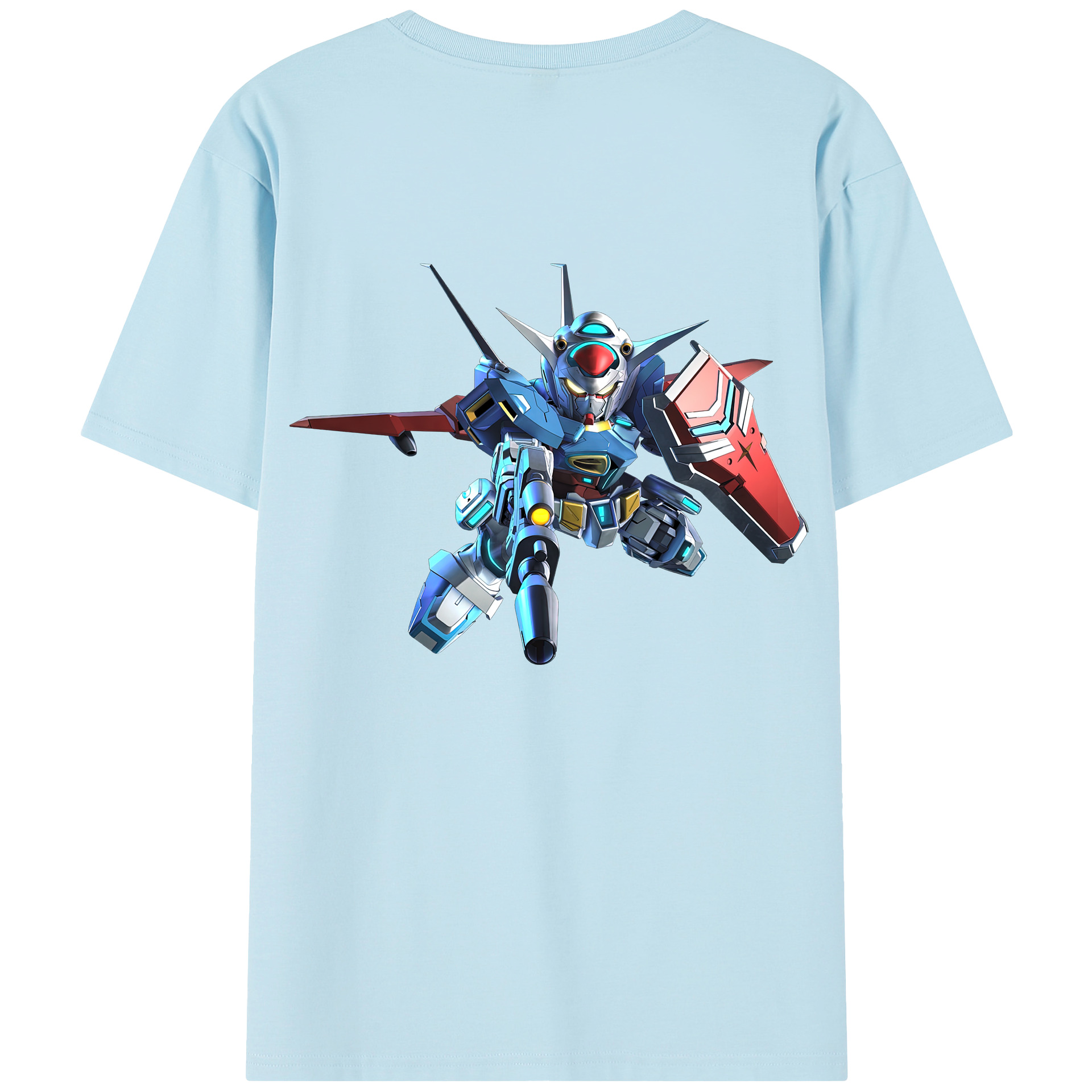 （画像用） 機動戦士ガンダム Mobile Suit Gundam 綿100％半袖Tシャツ（背面プリント）